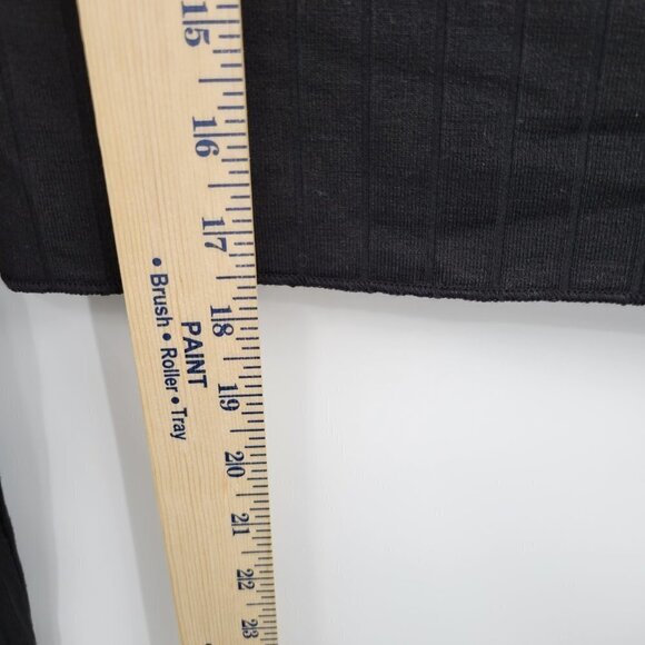 New Elodie Women Black Button Down Cropped Knit Long Sleeve Cardigan Small - Picture 7 of 10